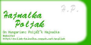 hajnalka poljak business card